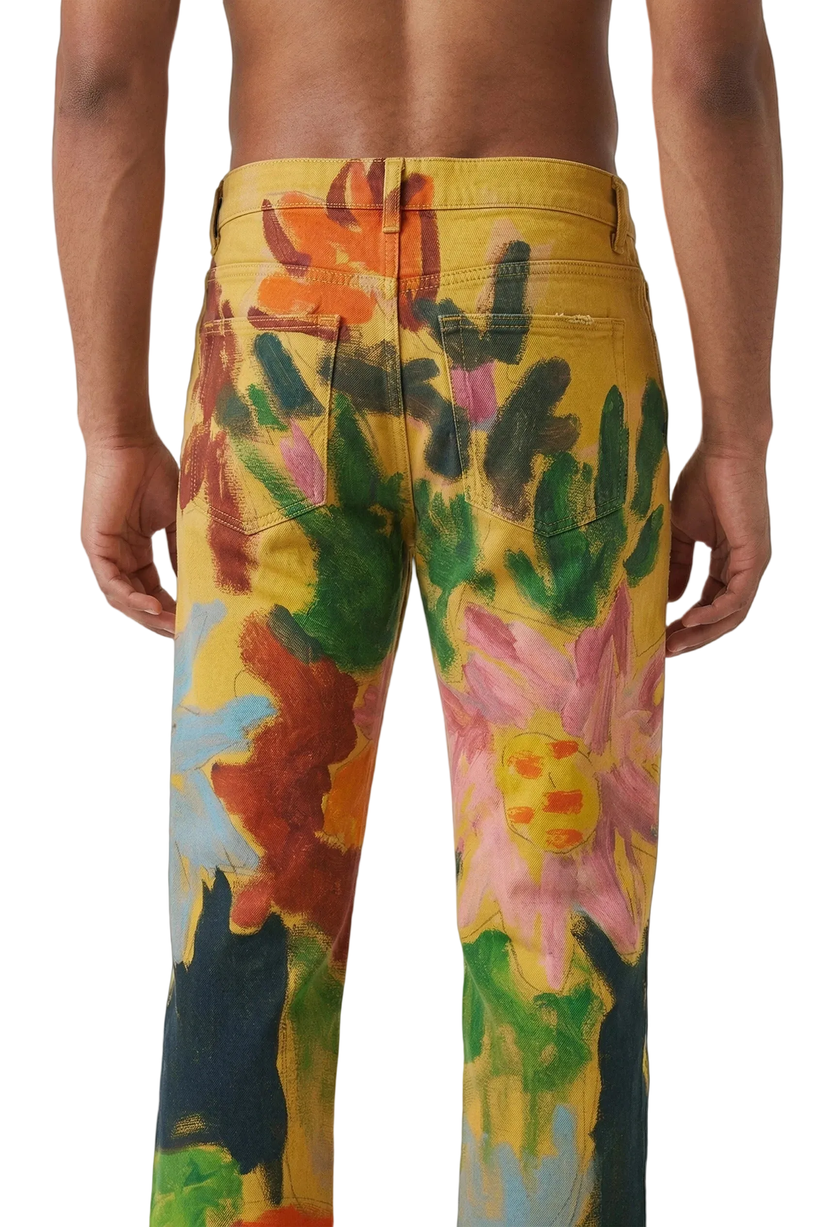Bunte Blumen Straight Jean